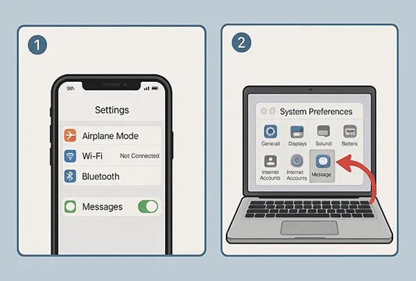 如何将信息从 iPhone 同步到 Mac
