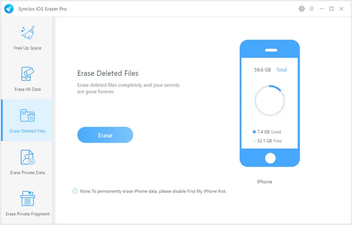 effaceur de données syncios ios