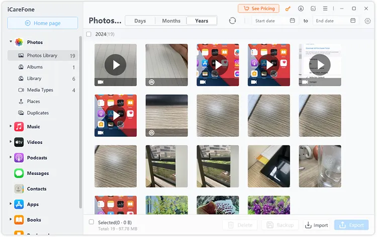 preview ios data