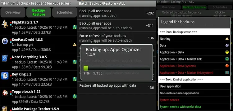 Aplicación de copia de seguridad para teléfonos móviles Android: Titanium Backup