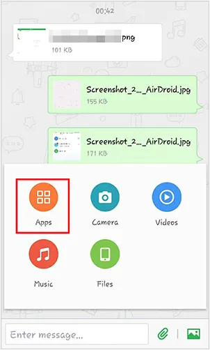 send apps with airdroid