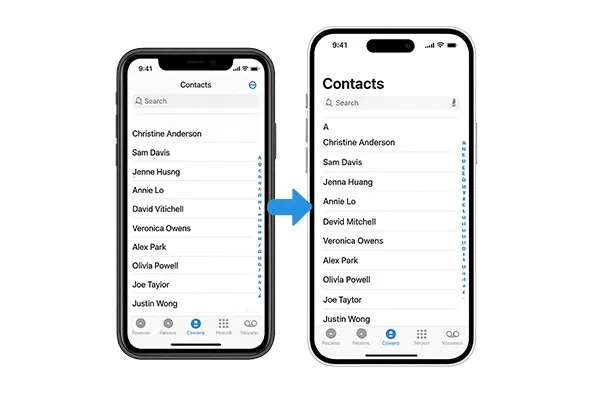 iPhoneからiPhoneに連絡先を転送する方法