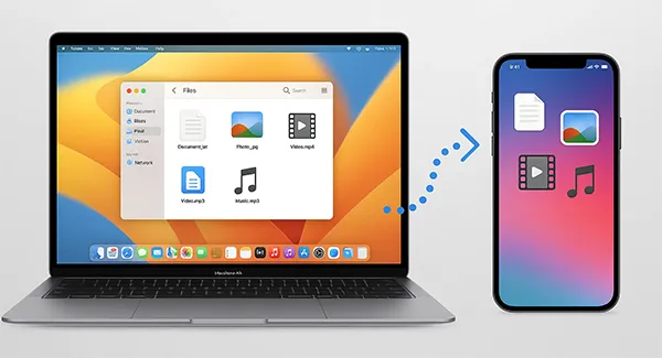 將檔案從 Mac 傳輸到 iPhone