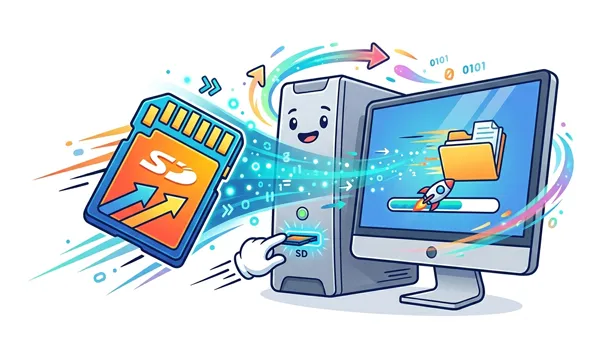SDカードをコンピュータに転送する方法