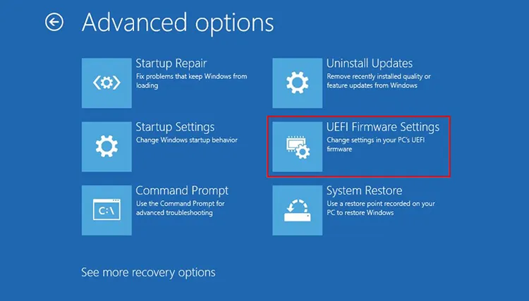 enter uefi firmware settings