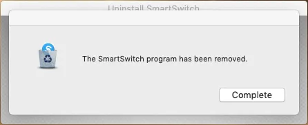 eliminar el interruptor inteligente de Mac