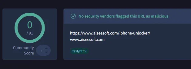 check the url