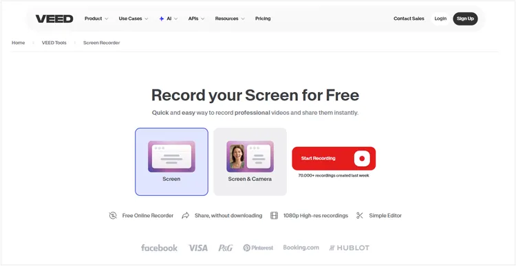 grabador de pantalla veed