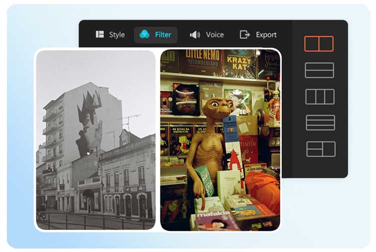 split-screen video