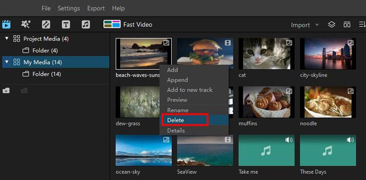 delete media files in media library