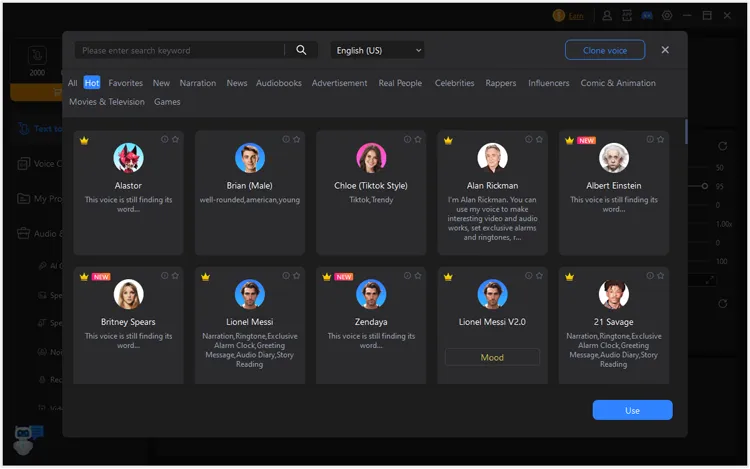 Iniciar el software de conversión de texto a voz