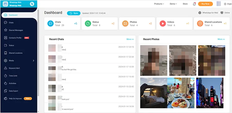 monitor whatsapp web