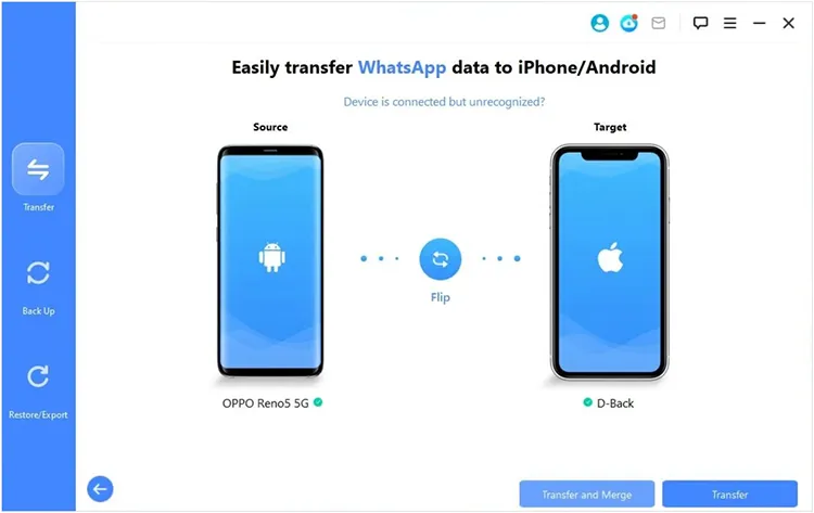 transfer whatsapp data between phones