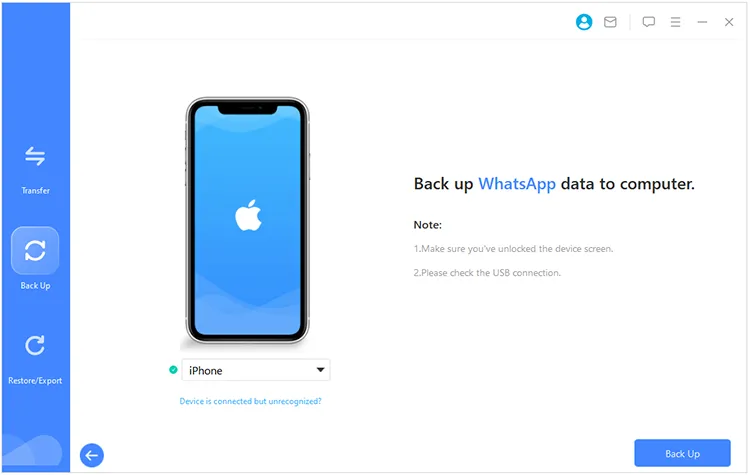 back up whatsapp data