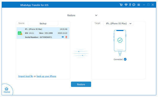 restore iphone whatsapp backup