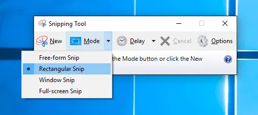Verwenden Sie das Snipping Tool, um Snagit zu ersetzen.