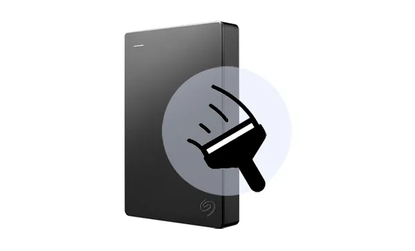wipe and clean seagate external hard drive