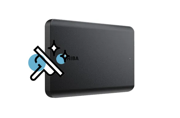 limpar disco rígido externo toshiba