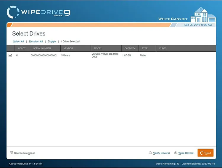 use wipedrive para substituir dban