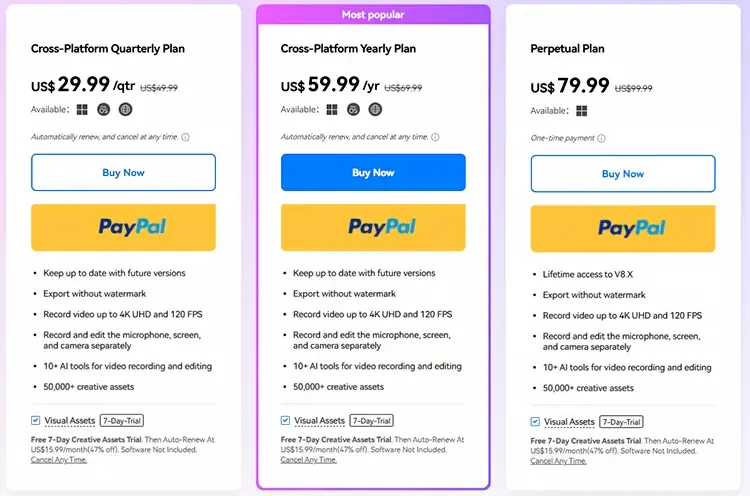 Prix Windows de Wondershare Democreator