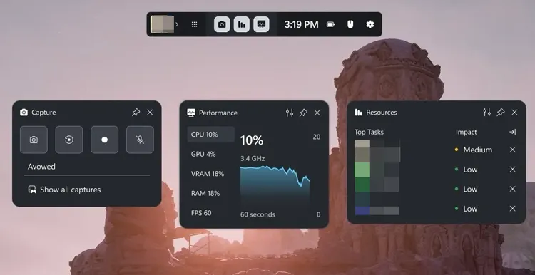 使用 Xbox 遊戲列錄製 Windows 11 電腦螢幕